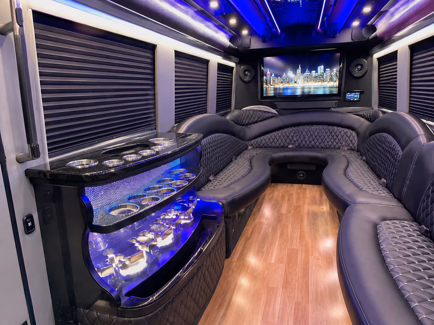 Bridgeport bridgeport sporting event party bus rental party bus exterior