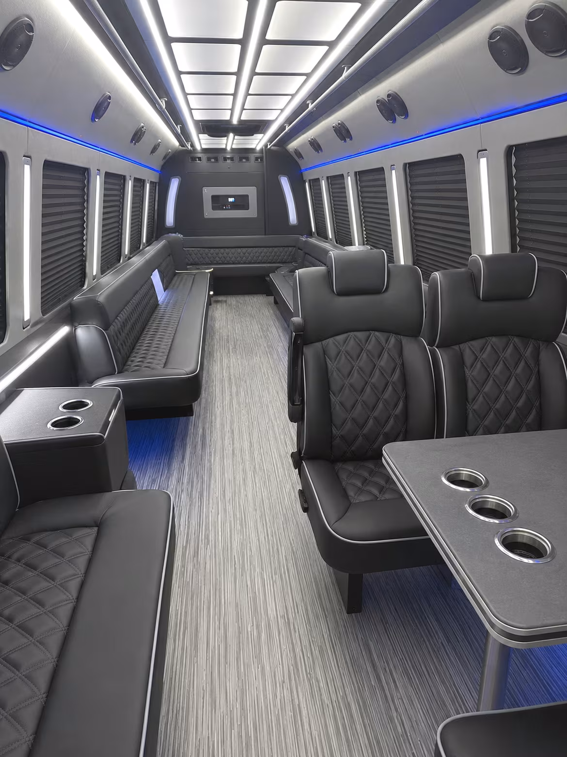 Bridgeport Wedding Transportation party bus interior