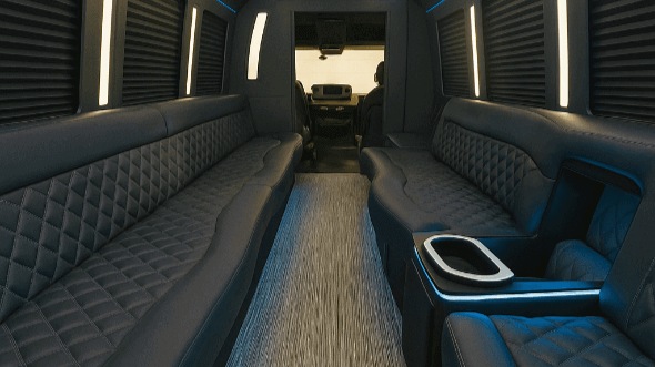 Interior of Charter Bus Company Yonkers's 20 Passenger Party Bus in Yonkers