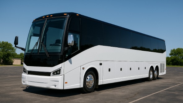 Exterior of Charter Bus Company Bridgeport's 40 Passenger Charter Bus in Bridgeport