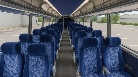 Interior of Charter Bus Company Bridgeport's 48 Passenger Charter Bus in Bridgeport