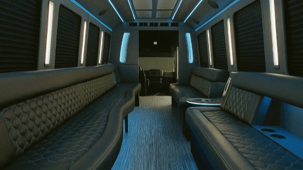 50 passenger party bus interior