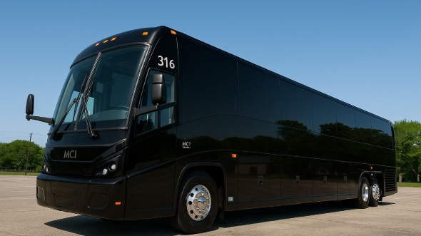 Exterior of Charter Bus Company Yonkers's 50 Passenger Party Bus in Yonkers